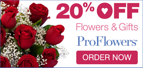 20% off Valentine’s Day Flowers & Gifts at ProFlowers (min $39)